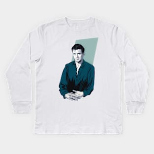 Dirk Bogarde - An illustration by Paul Cemmick Kids Long Sleeve T-Shirt